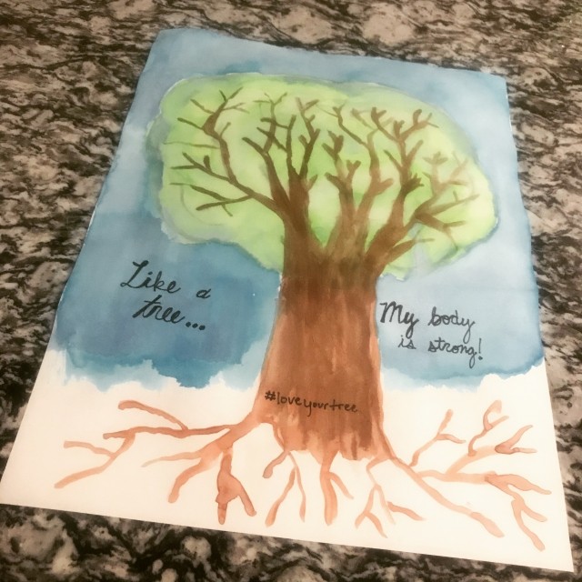 A painting of a tree